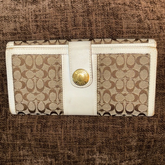 Coach monogram and Leather Wallet - Picture 1 of 9
